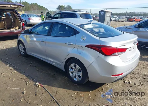 2016 Hyundai Elantra Se z USA, uszkodzony, nr VIN KMHDH4AE5GU481177